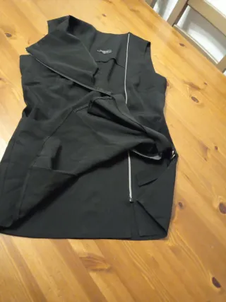 Vestido corto negro cremallera T-M