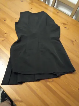 Vestido corto negro cremallera T-M