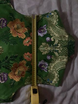 Chaleco Fallero Brocado Verde y Dorado