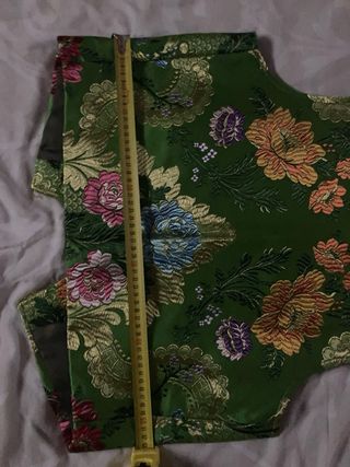 Chaleco Fallero Brocado Verde y Dorado