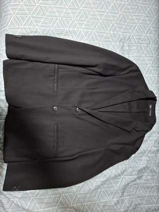 Chaqueta de vestir Zara hombre negra