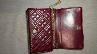 Bolso Love Moschino Acolchado Granate