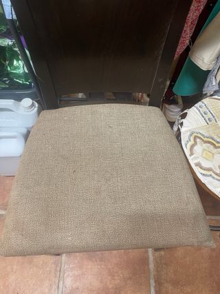 4 Sillas de Comedor Madera y Tela