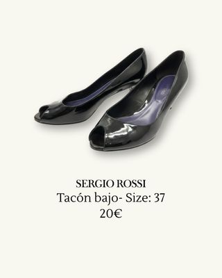 Sergio Rossi Tacón Bajo Talla 37