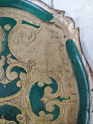 N.2 vassoi fiorentini d'epoca