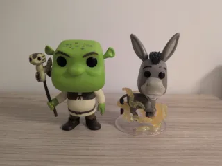 Pack 2 Funkos Shrek y Asno sin caja