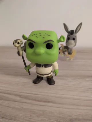 Pack 2 Funkos Shrek y Asno sin caja