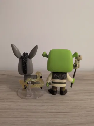 Pack 2 Funkos Shrek y Asno sin caja
