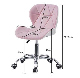 Silla Escritorio Rosa y Blanca