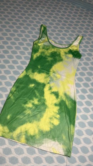 Vestido Tie Dye Verde y Amarillo