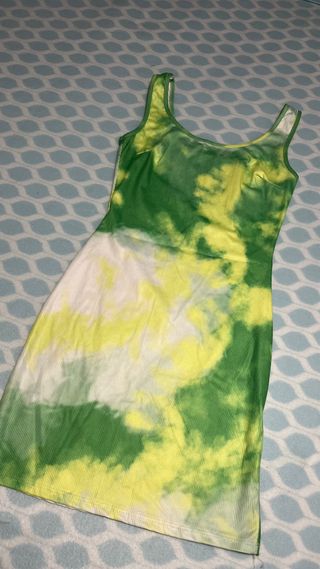Vestido Tie Dye Verde y Amarillo