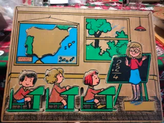 Lote Puzzles Madera Educativos Años 60/70