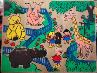 Lote Puzzles Madera Educativos Años 60/70