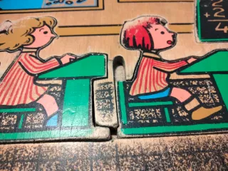 Lote Puzzles Madera Educativos Años 60/70