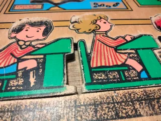 Lote Puzzles Madera Educativos Años 60/70