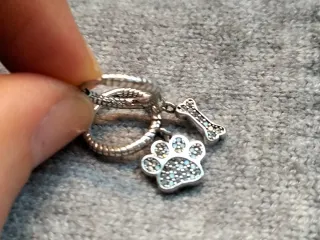 Pendientes aro mascota plata de ley