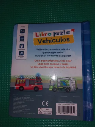 Libro puzzle vehículos.