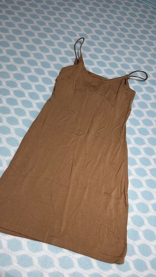 Vestido marrón tirantes