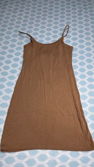 Vestido marrón tirantes