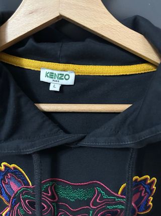 Sudadera Kenzo Negra con Tigre Bordado