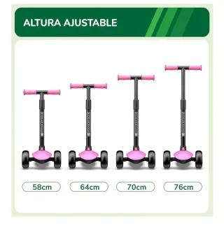 Patinete Sawyer Bikes Ruedas LED Rosa