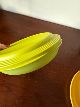 Tupperware Tigela Plástico Verde Amarelo