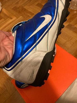 Botas de fútbol Nike Tiempo TF azul/blanco