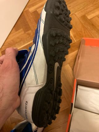 Botas de fútbol Nike Tiempo TF azul/blanco