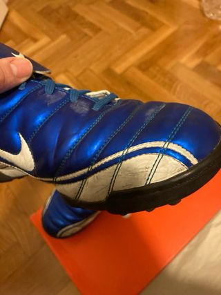 Botas de fútbol Nike Tiempo TF azul/blanco