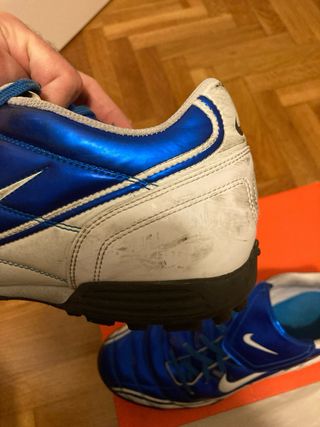 Botas de fútbol Nike Tiempo TF azul/blanco