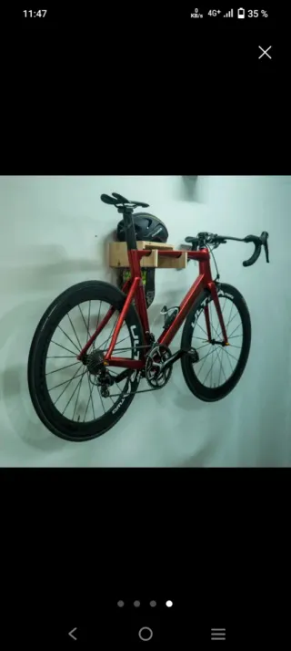 Soporte de pared para bicicleta