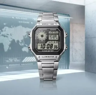 CASIO AE-1200WHD-1a/ correa metálica/oferta flash