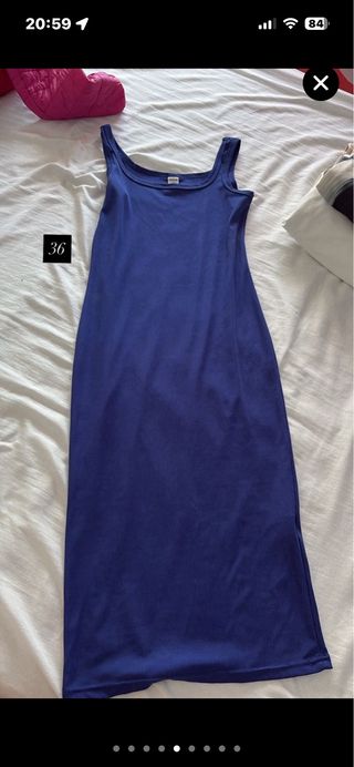 Vestido largo azul talla S