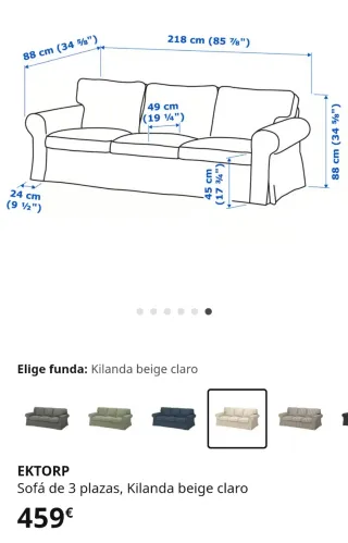 Sofá beige de ikea