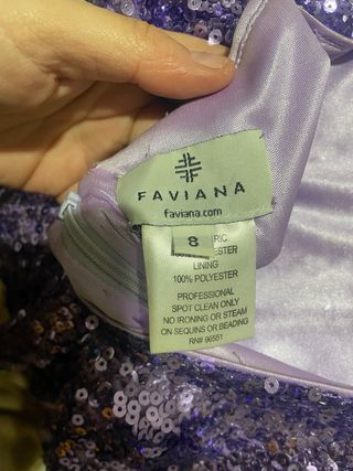 Vestido lentejuelas morado S espalda descubierta