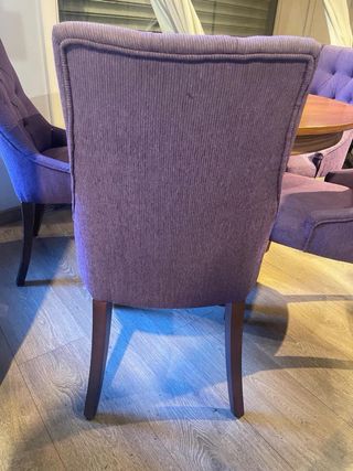 Silla de comedor tapizada morada 16 lote