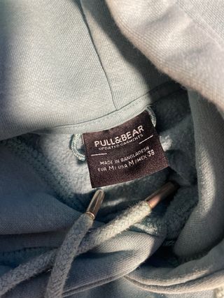 Sudadera Pull&Bear básica verde azulado Talla S