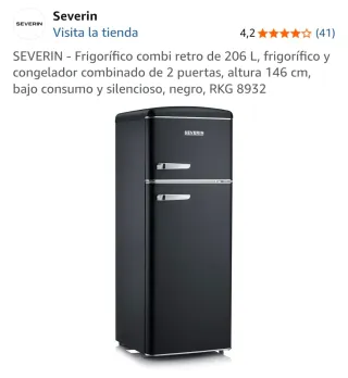 Frigorífico Retro Severin Combi 206L