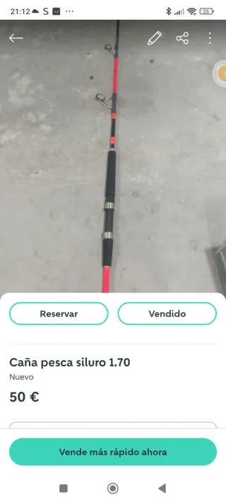 Caña de pesca para siluro 1.70m