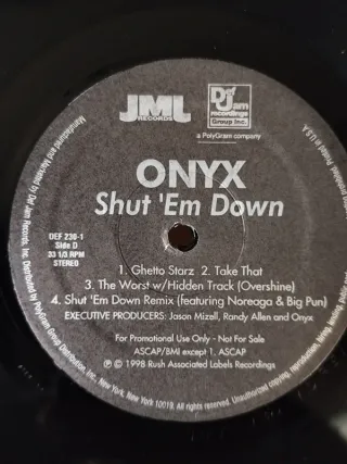 Vinilo Rap Onyx - Shut Em Down 2LP 1998