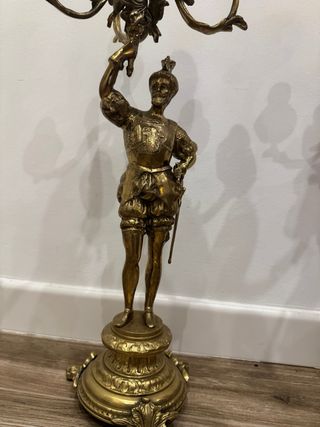 Pareja Candelabros Bronce