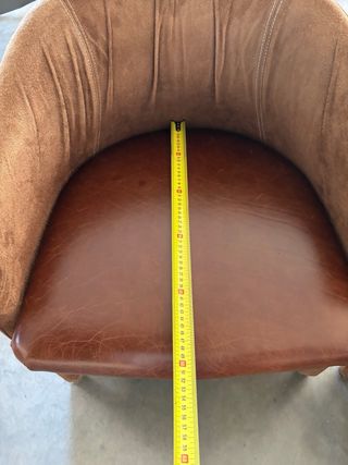 Coppia poltroncine artigianali in pelle