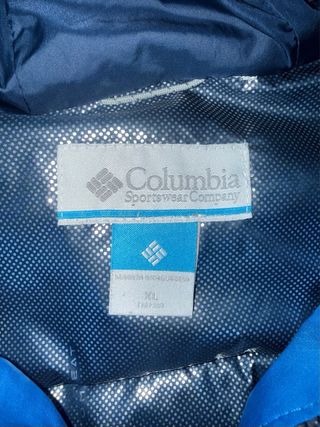 Parka acolchada niño Columbia azul y negro