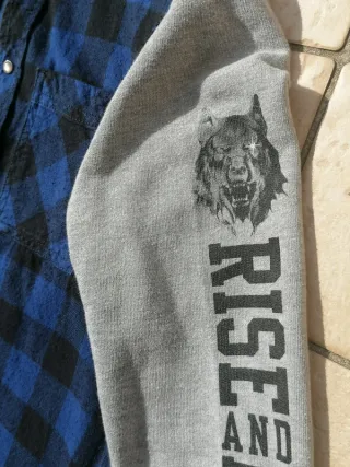 Felpa Diesel Bambino Tg.10 anni Blu/Nero/Grigio