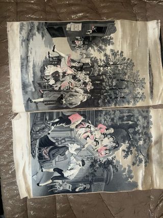 Tapiz antiguo escena galante