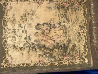 Tapiz antiguo escena galante