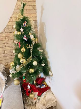 Árbol de Navidad sin adornos.