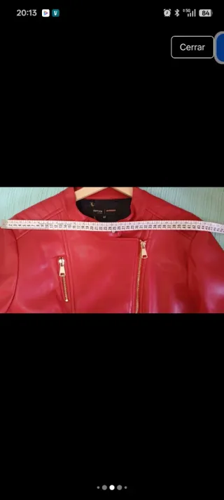 Chaqueta polipiel roja Formula Joven