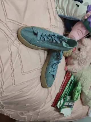 Zapatillas de lona con suela de esparto