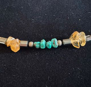Braccialetto con Pietre Dure Turchese e Citrino